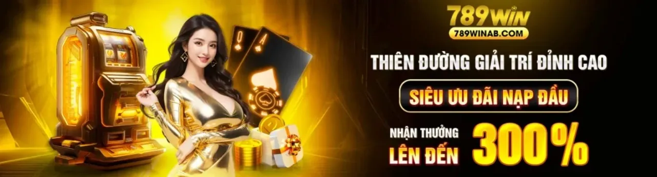 Biểu ngữ quảng cáo các chương trình khuyến mãi nổ hũ độc quyền của ab77 win